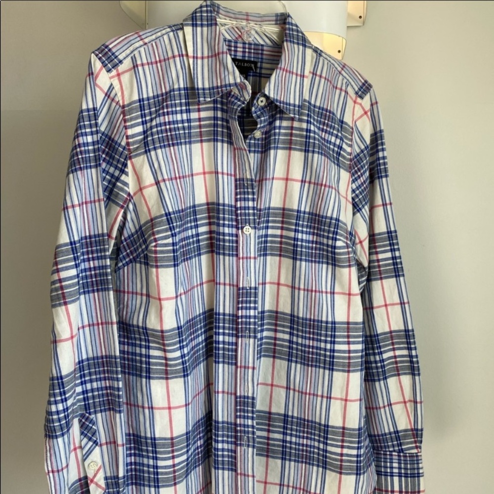 Talbots Plaid Button Down Back To School Shirt - image 6